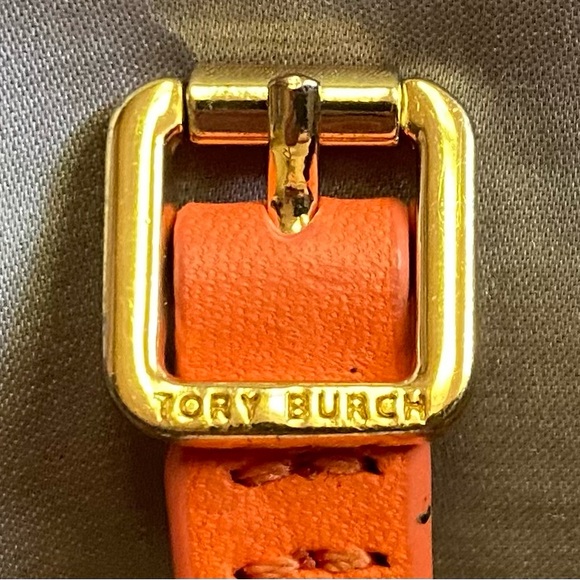 Tory Burch Bow Leather Bracelet, Neon Pink-Orange - Picture 7 of 8